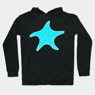 Starfish (white/blue) Hoodie